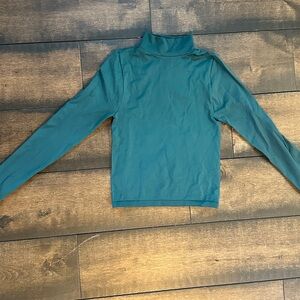 AURA Teal Long Sleeve Turtleneck Top